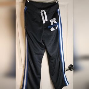 GAP Kids Black Athletic Bottoms with Blue Stripes